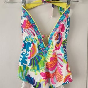 Trina turk contemporary print swimsuit size 12